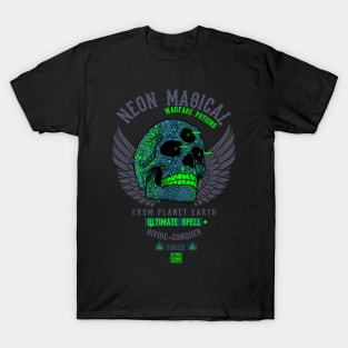 Neon Magical Warfare Potions Skull T-Shirt